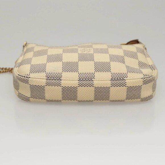 LOUIS VUITTON Damier Azur Mini Pochette Accessoires Pouch N63005 Auth sw224 - Picture 5 of 16